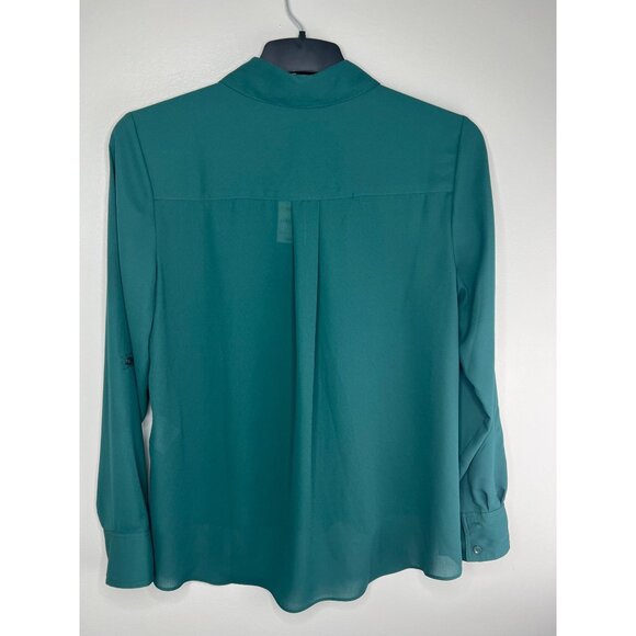 INC International Concepts Military Hunter Forest Button-Up Blouse Size Medium - Picture 14 of 16